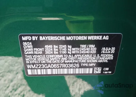 2025 Mini Countryman Cooper S z USA, uszkodzony, nr VIN WMZ23GA06S7R03626